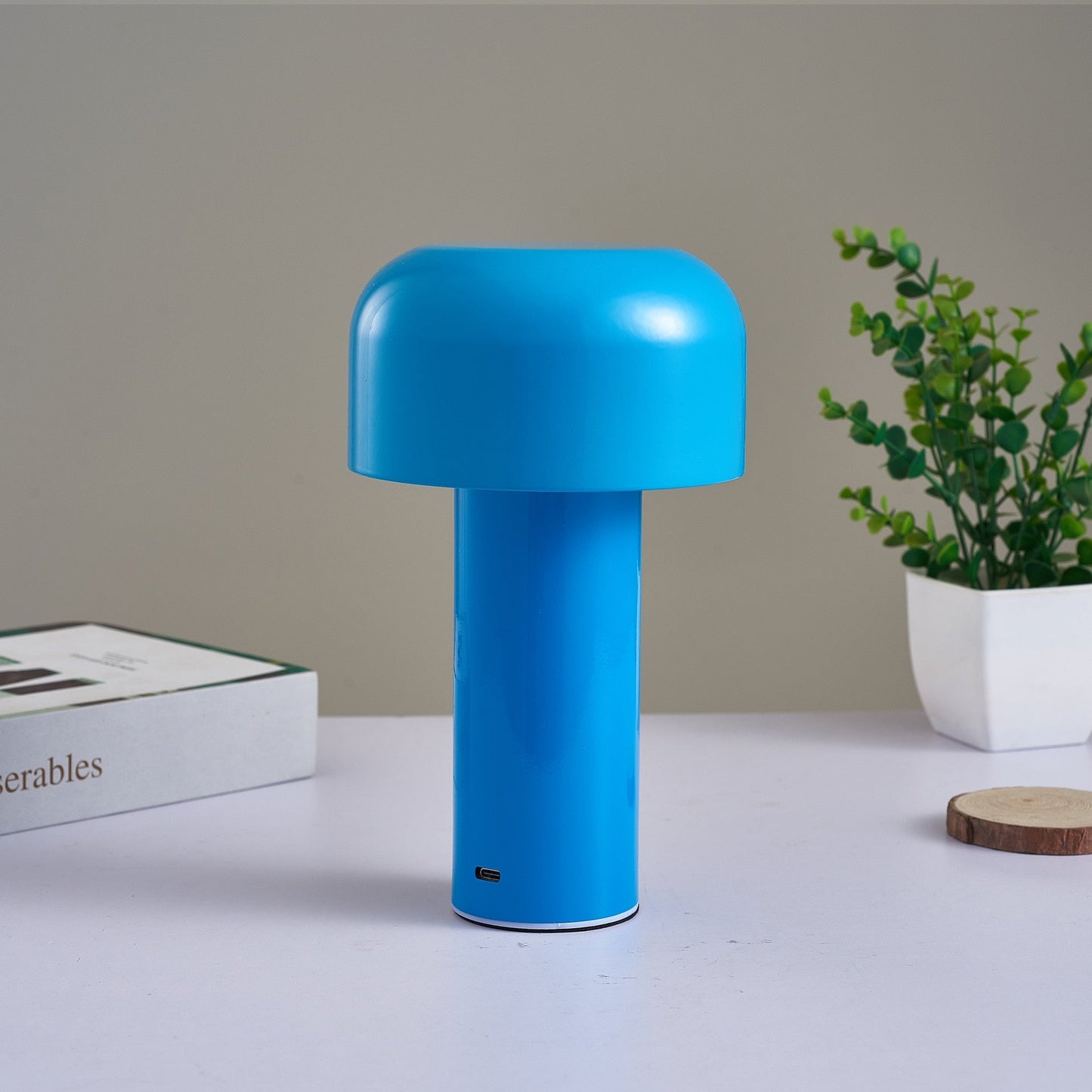 Italian Style Mushroom Cordless Table Lamp Nordic Luxury