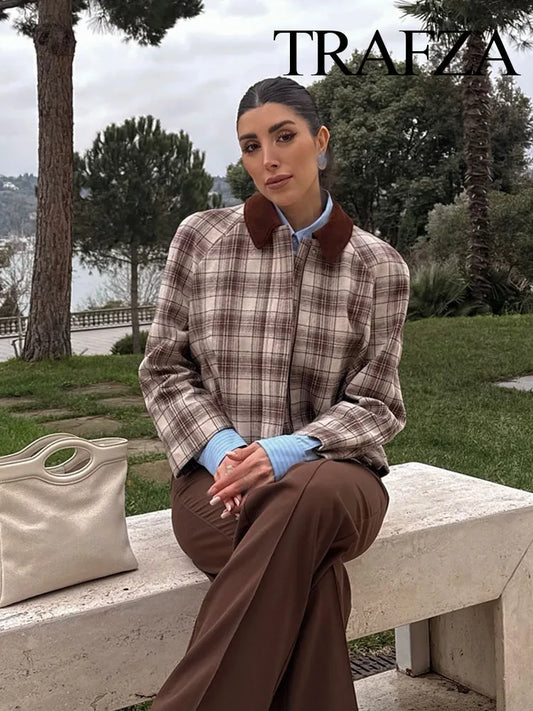 Plaid Short Jacket