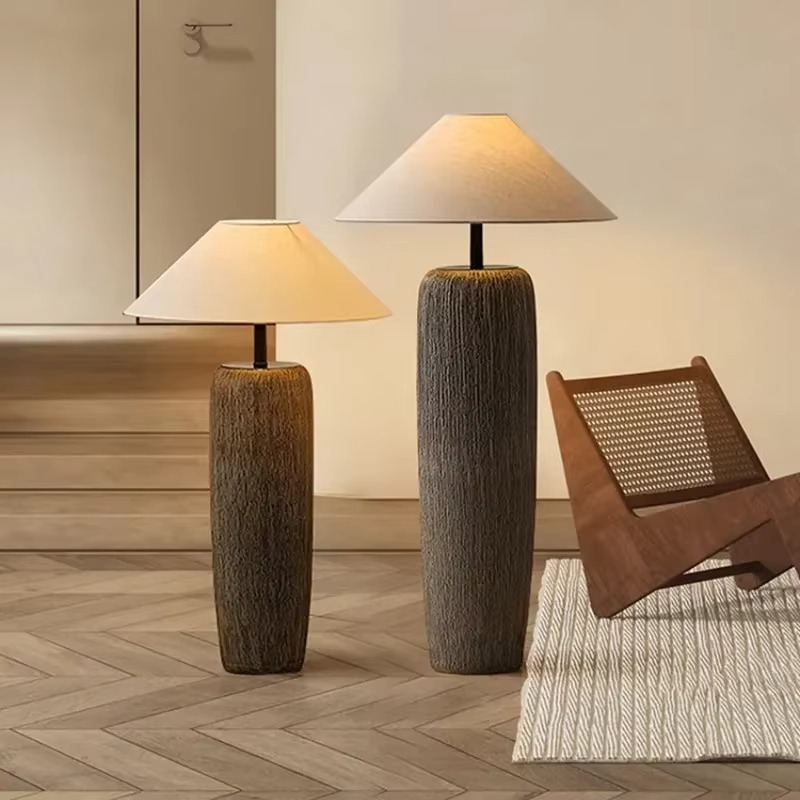 Lámpara de pie de cerámica elegante para iluminación y decoración del hogar