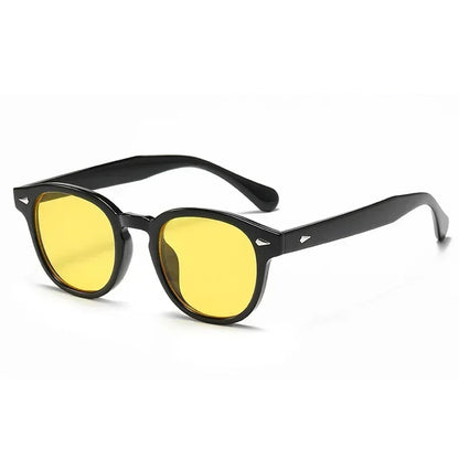 Retro Rivet Round Sunglasses
