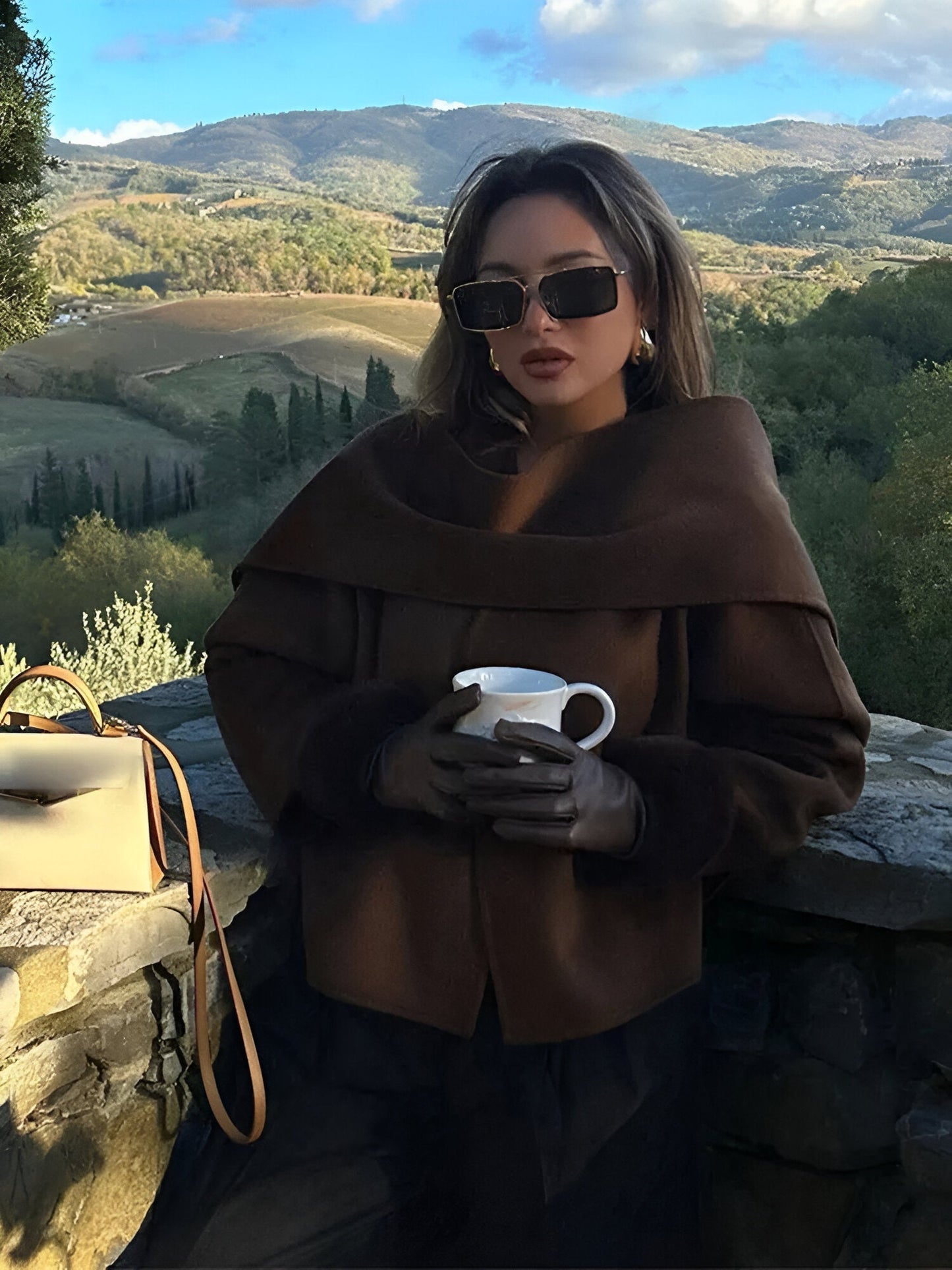 ATHENA | MANTEAU À COL EN ÉCHARPE