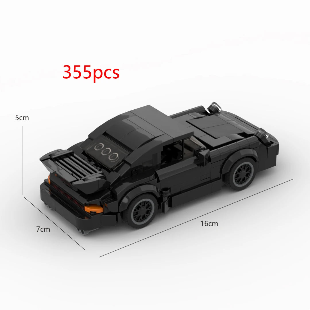 MOC-Black Bird 930 Turbo racing sports car Vehicle Racer Building Blocks Brick Creative Garage Toys
