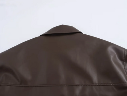 Abrigo largo de cuero sintético para mujer para otoño invierno 2024: chaqueta hipoalergénica de tendencia