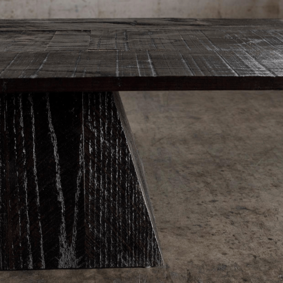 Mesa de Comedor de Madera Negra Alexa