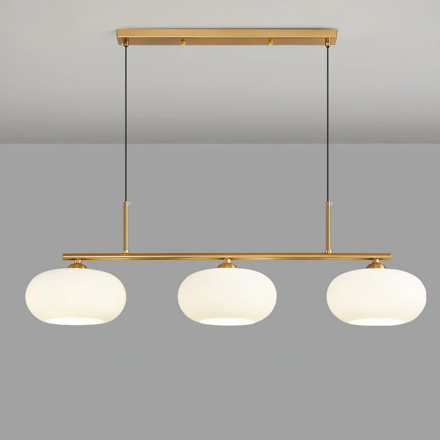Moderne 3-Licht-Hängeleuchte im Bauhaus-Stil
