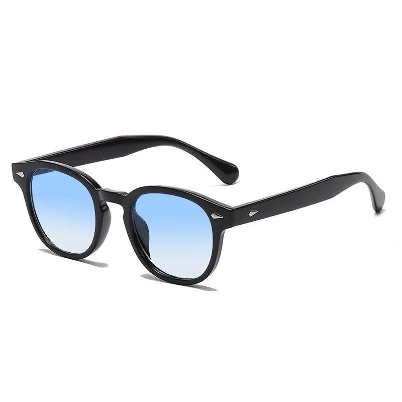 Retro Rivet Round Sunglasses