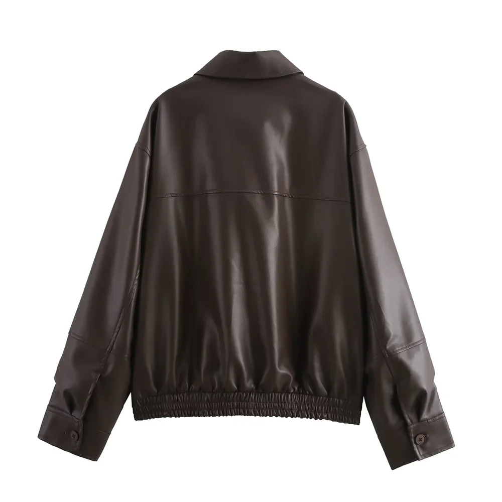 Imitation Leather Pilot Jacket