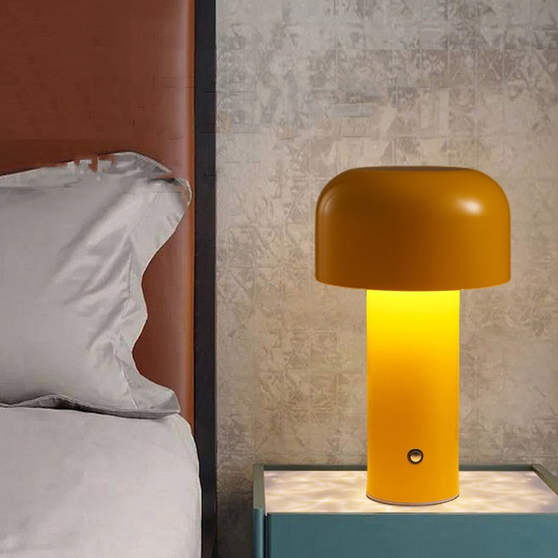 Italian Style Mushroom Cordless Table Lamp Nordic Luxury