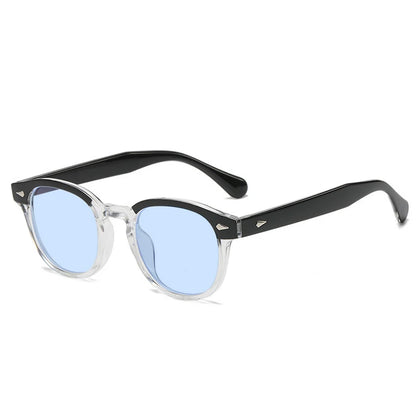Retro Rivet Round Sunglasses