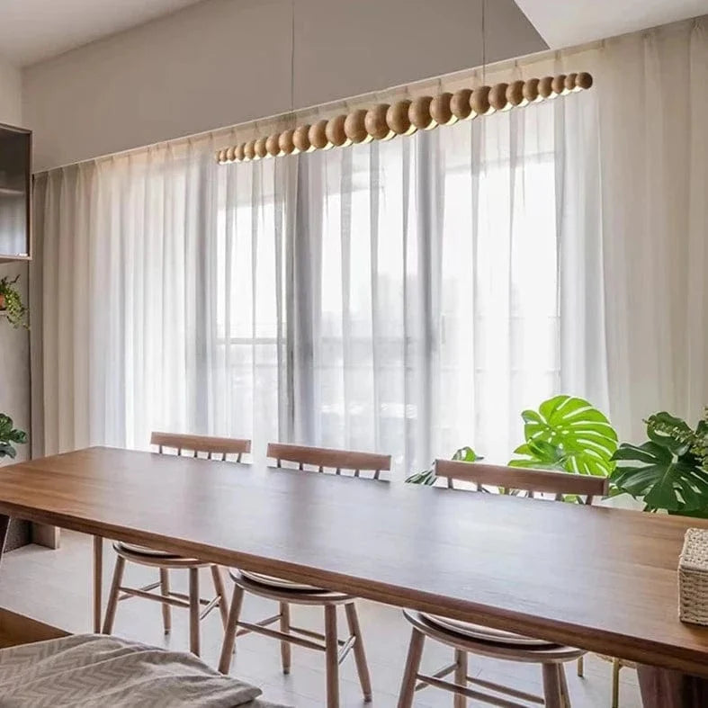 Wooden Bead Chandelier