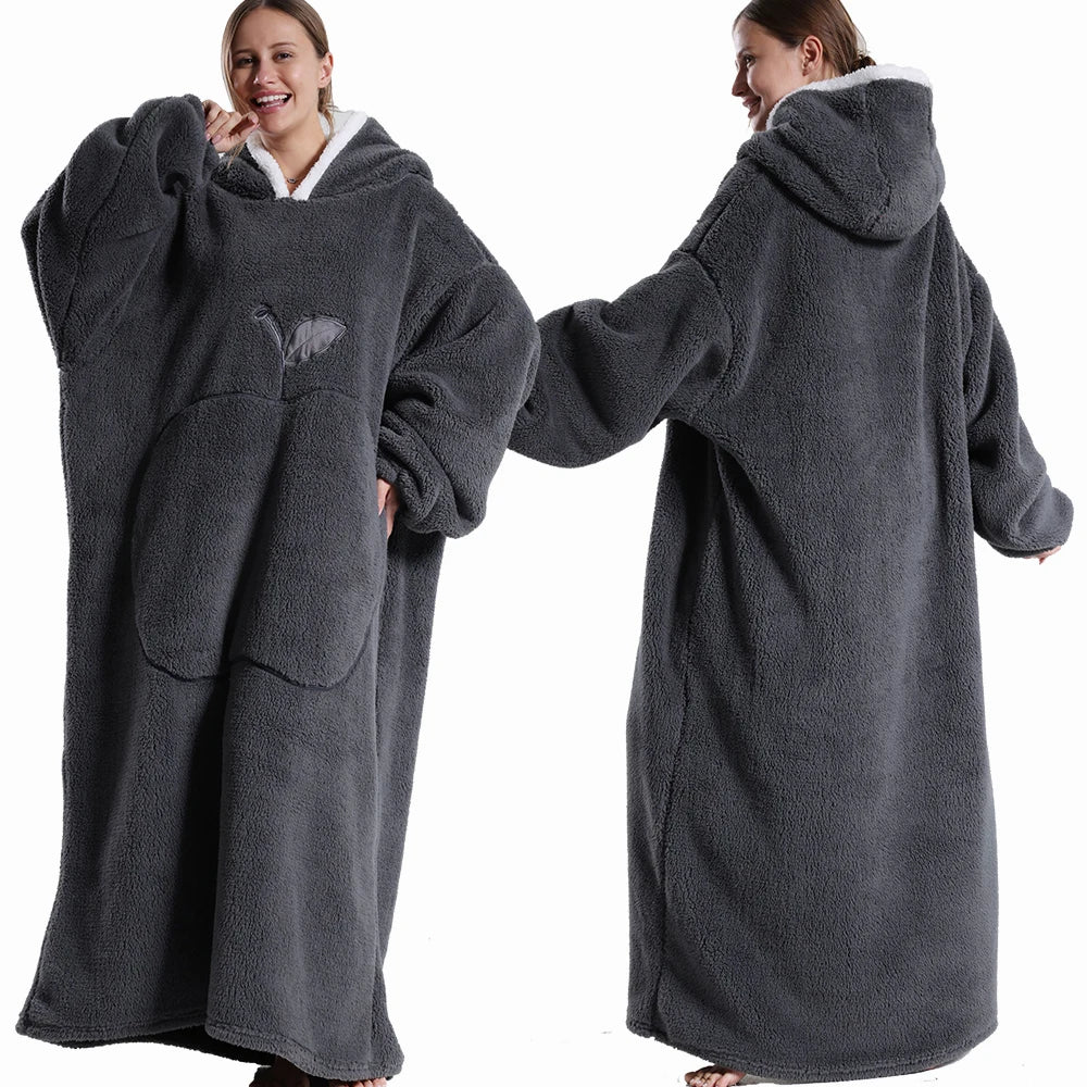 Cozy Hooded Blanket Robe