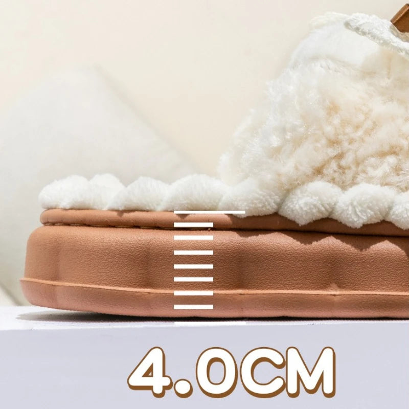 Plush Bow Comfort Slippers
