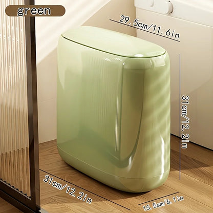 Slim Covered Trash Can