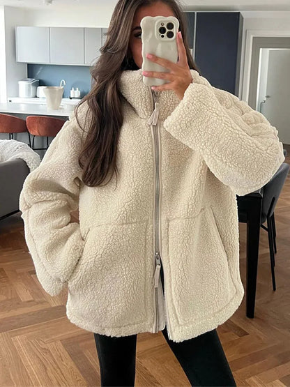 Lamb Wool Zipper Jacket
