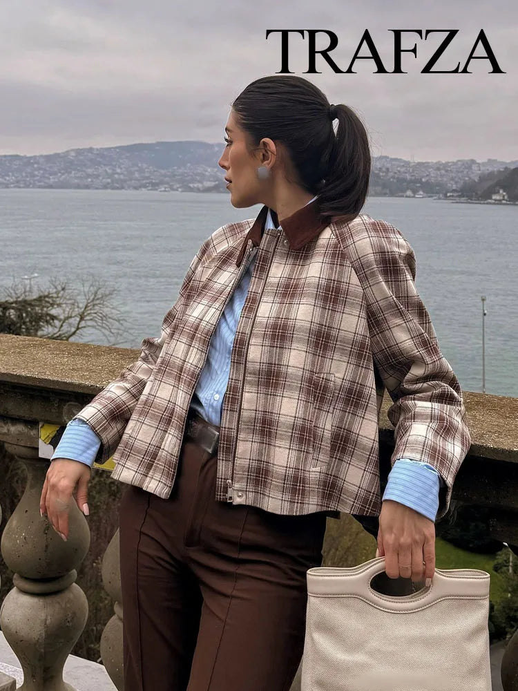 Plaid Short Jacket