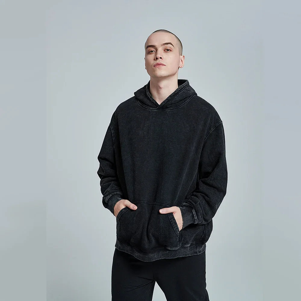 Vintage Washed Cotton Hoodie