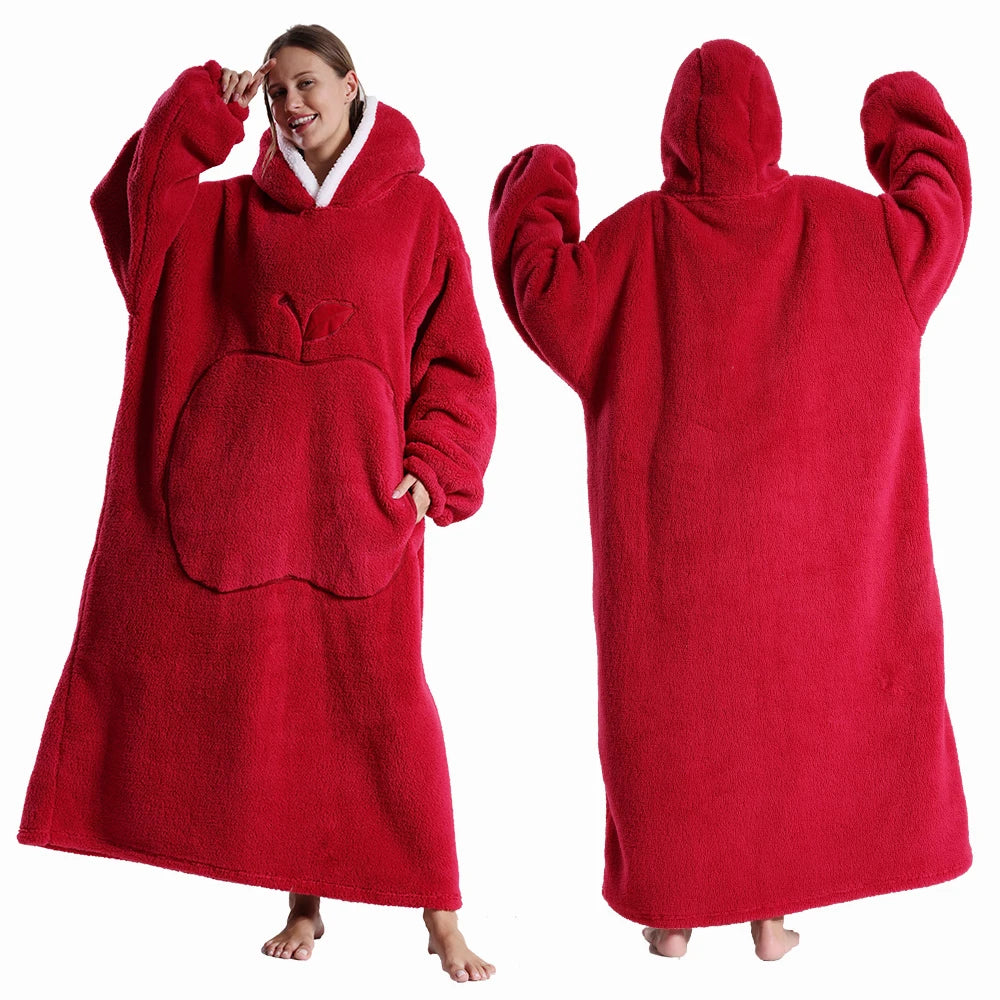 Cozy Hooded Blanket Robe