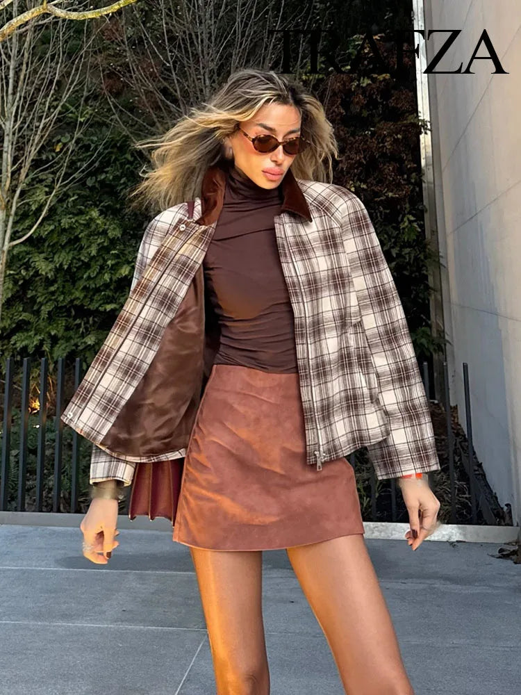 Plaid Short Jacket