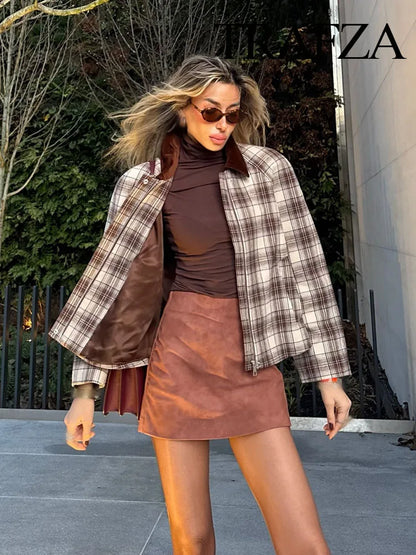 Plaid Short Jacket