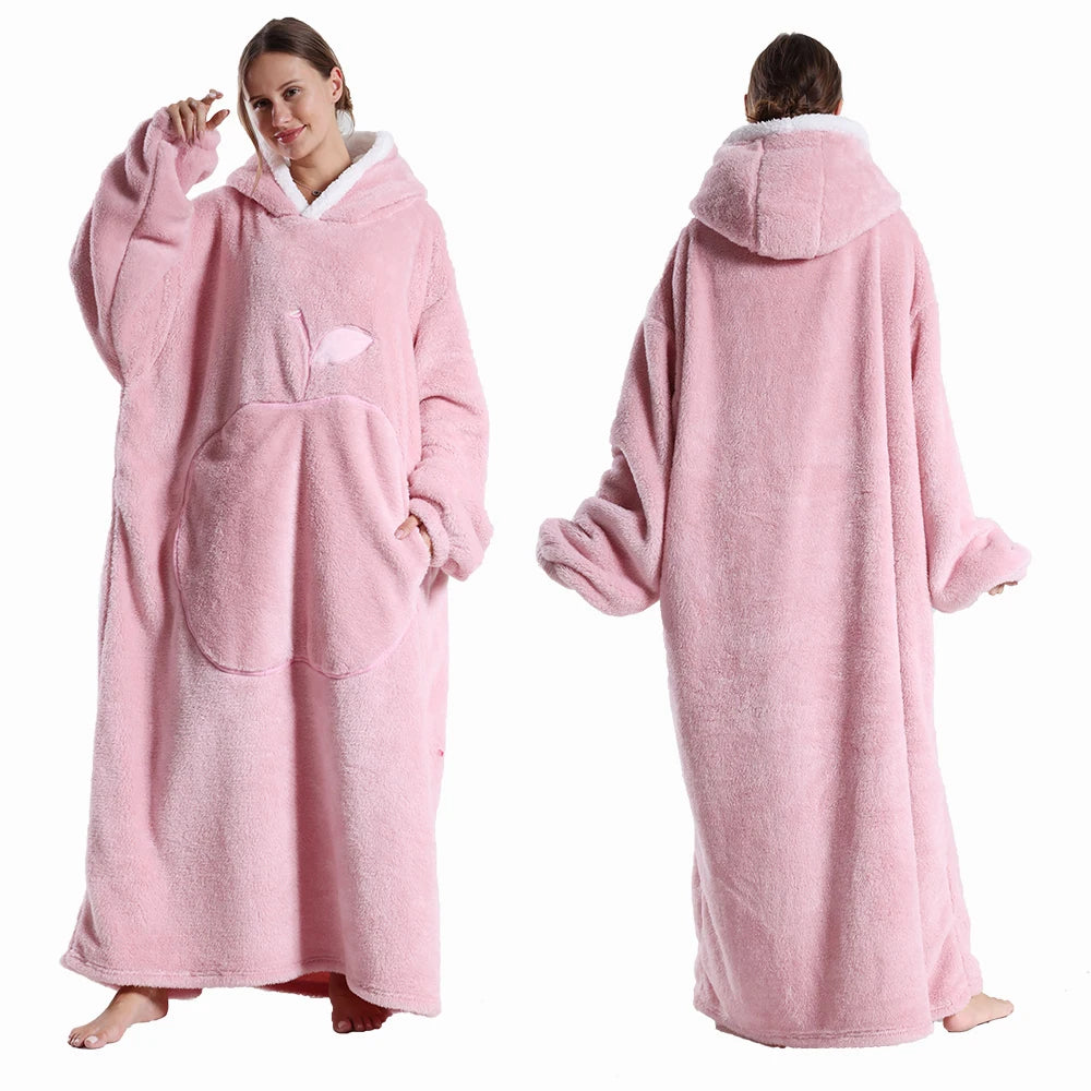 Cozy Hooded Blanket Robe