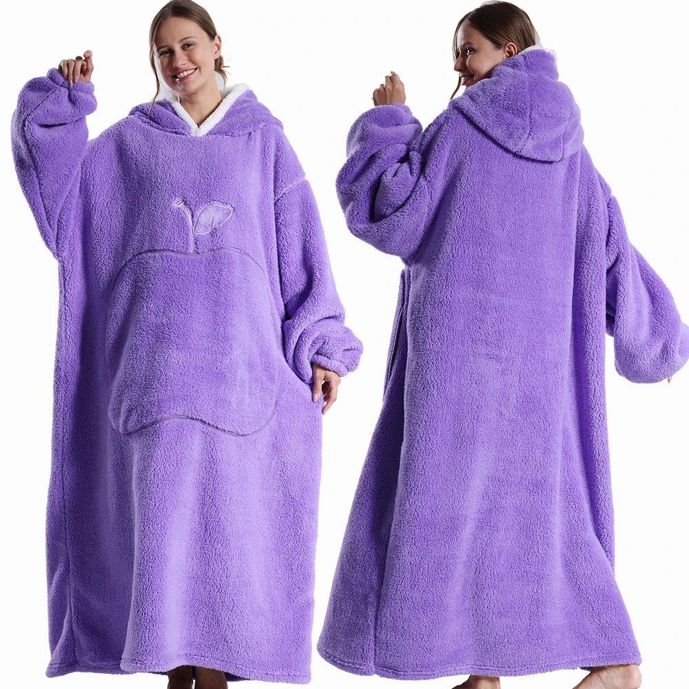 Cozy Hooded Blanket Robe