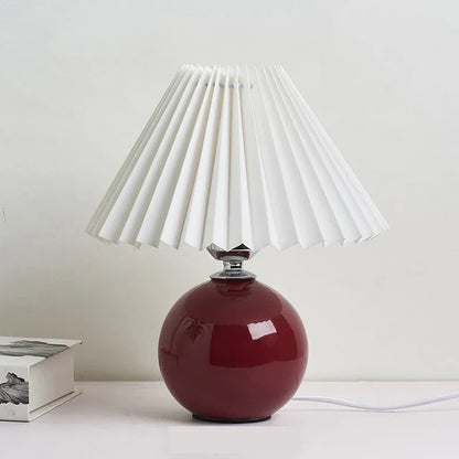 Modern Blue Vintage Pleated Table Lamp