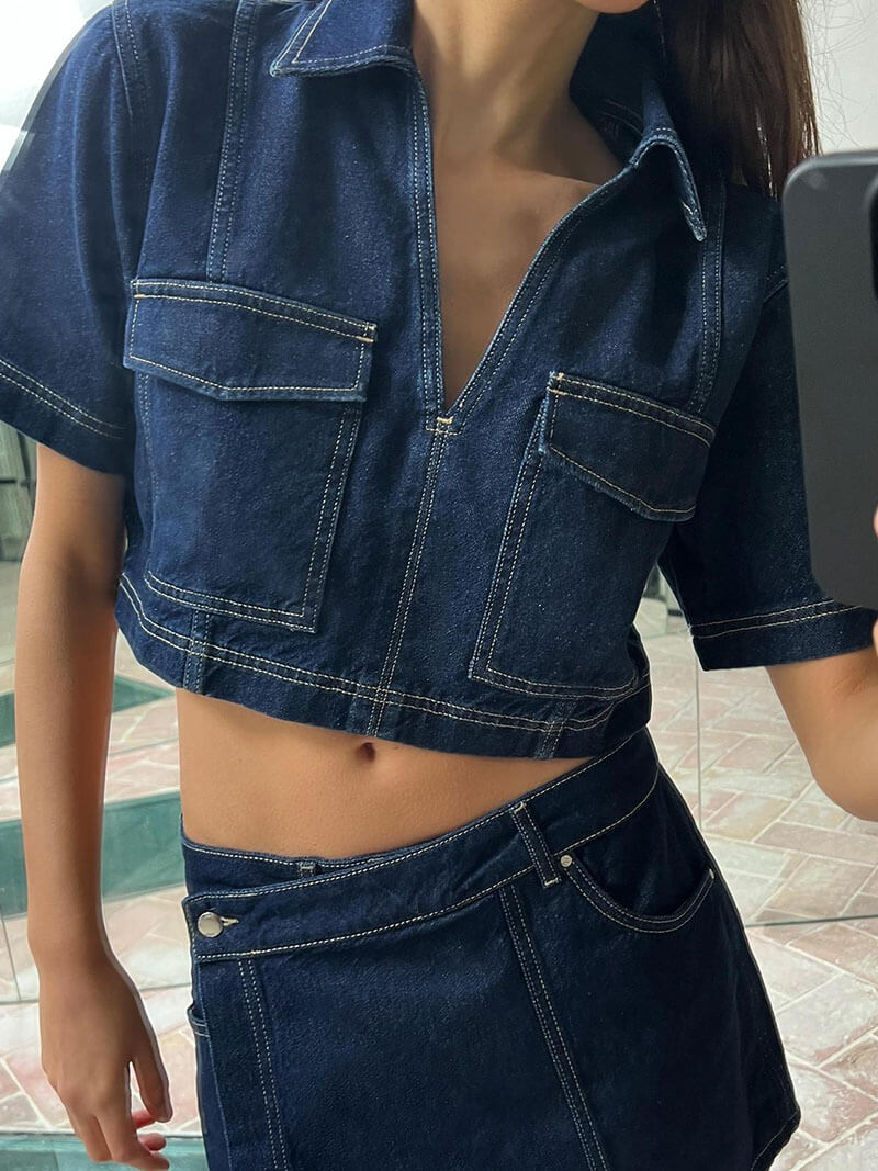 Short Denim Set