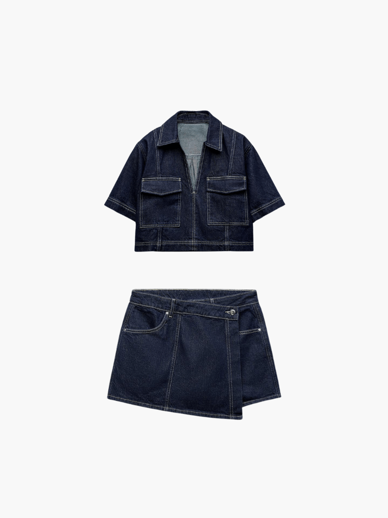 Short Denim Set
