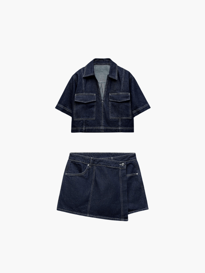 Short Denim Set