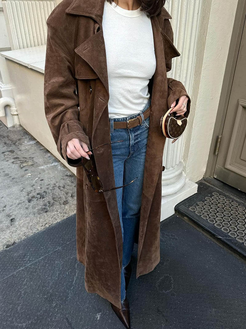 Katie | Suede TrenchCoat