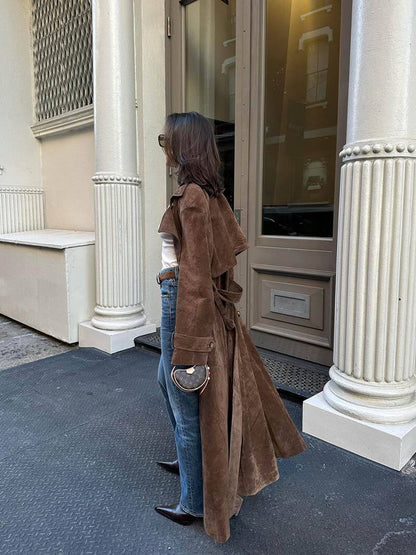 Katie | Suede TrenchCoat