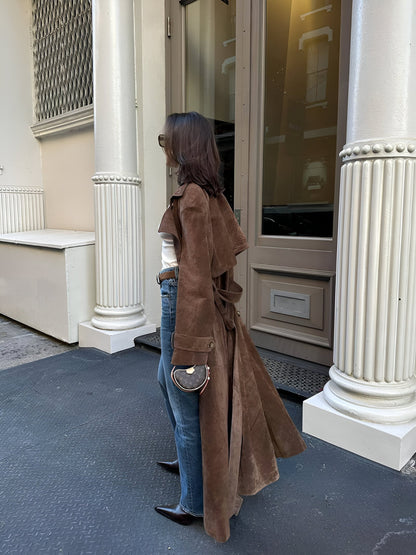 NORA | TRENCH COAT EN VEAU SUEDE