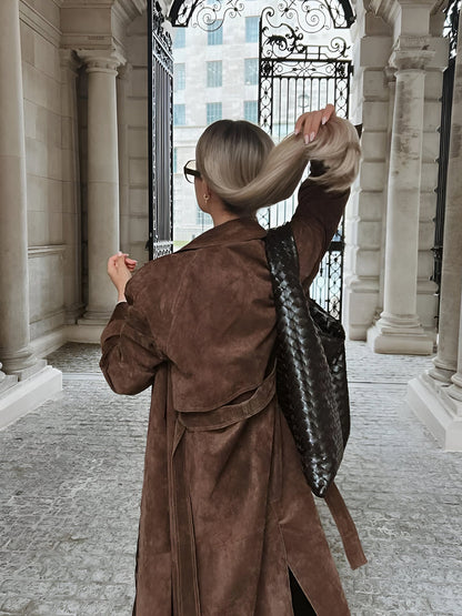 NORA | TRENCH COAT EN VEAU SUEDE