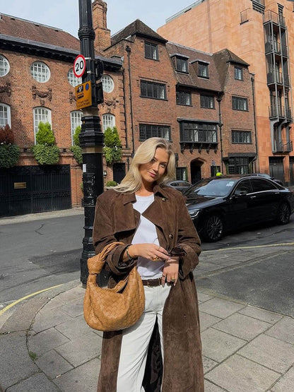 Katie | Suede TrenchCoat