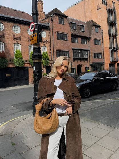 NORA | TRENCH COAT EN VEAU SUEDE