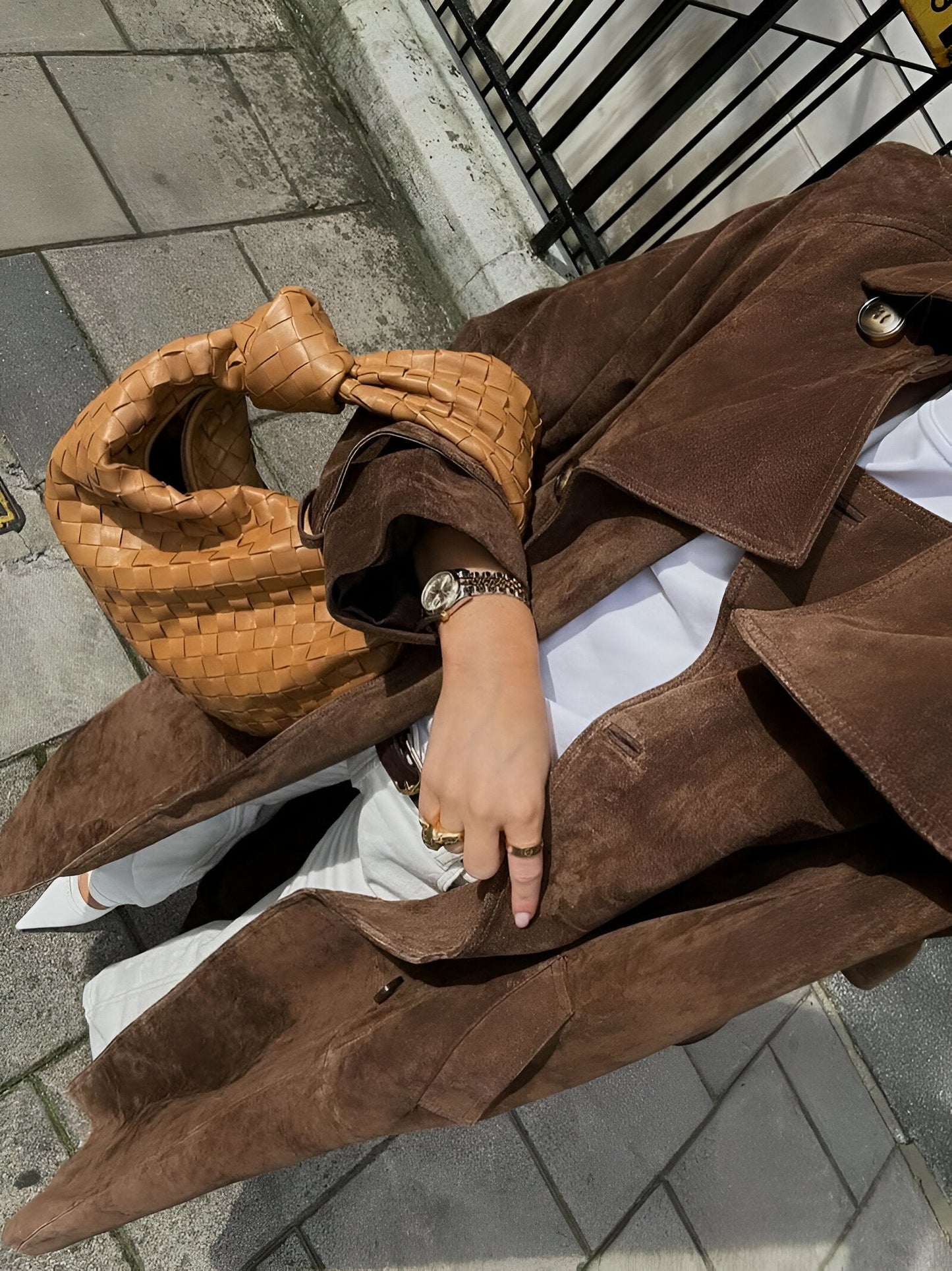 NORA | TRENCH COAT EN VEAU SUEDE