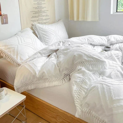 Boho Tassel Cotton Bedding Set