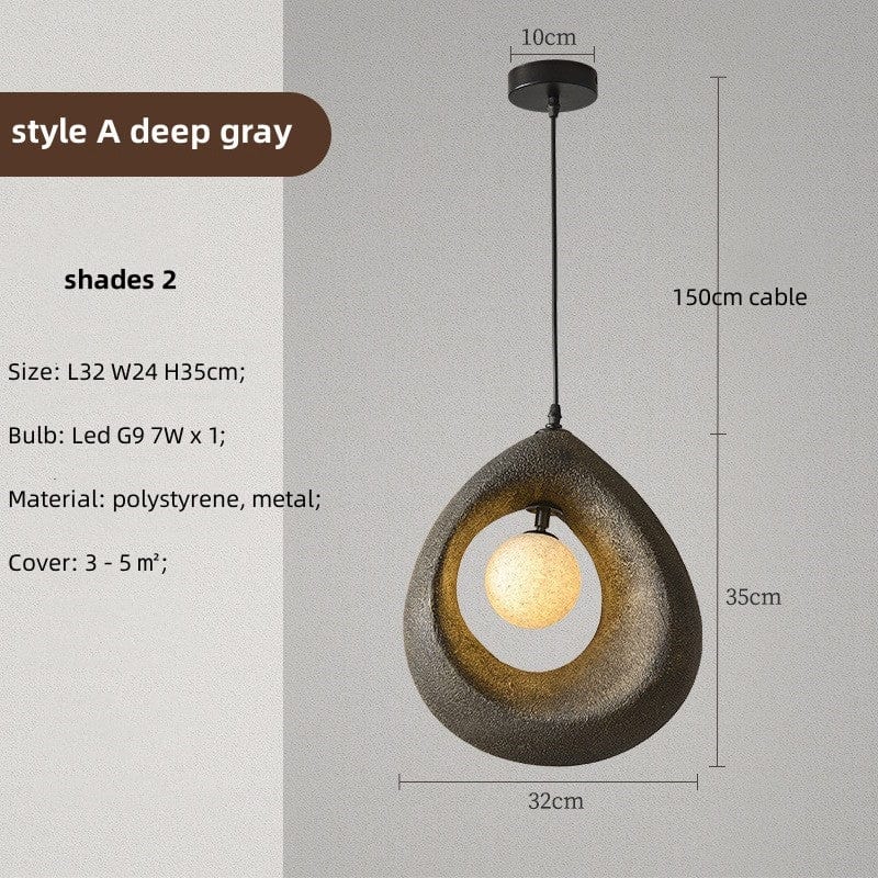 Circular Wabi-Sabi Pendant Light
