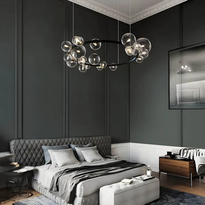Alyse's Ring Chandelier — Elegant Halo Pendant Light