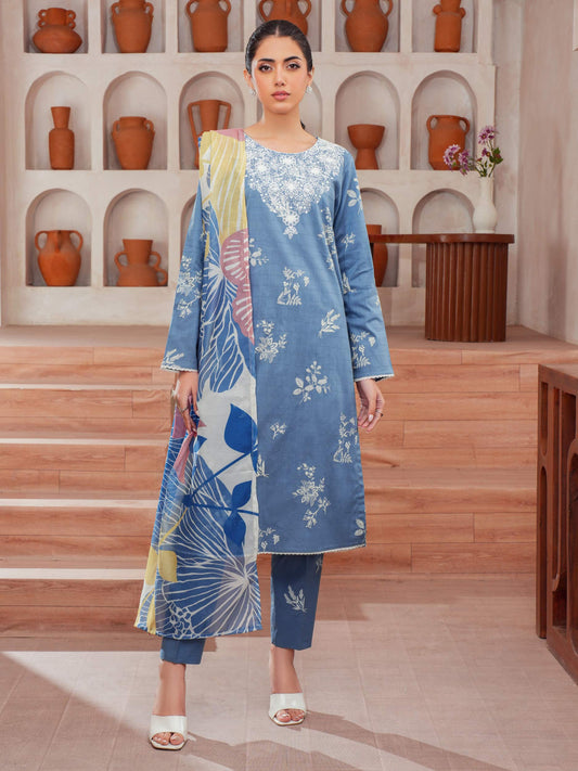 3 Piece Lawn Suit-Embroidered (Unstitched)