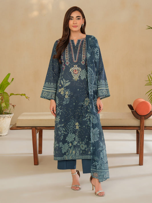 3 Piece Lawn Suit-Embroidered (Unstitched)