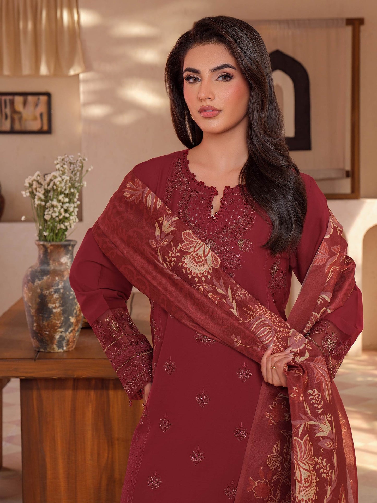 3 Piece Lawn Suit-Embroidered (Unstitched)