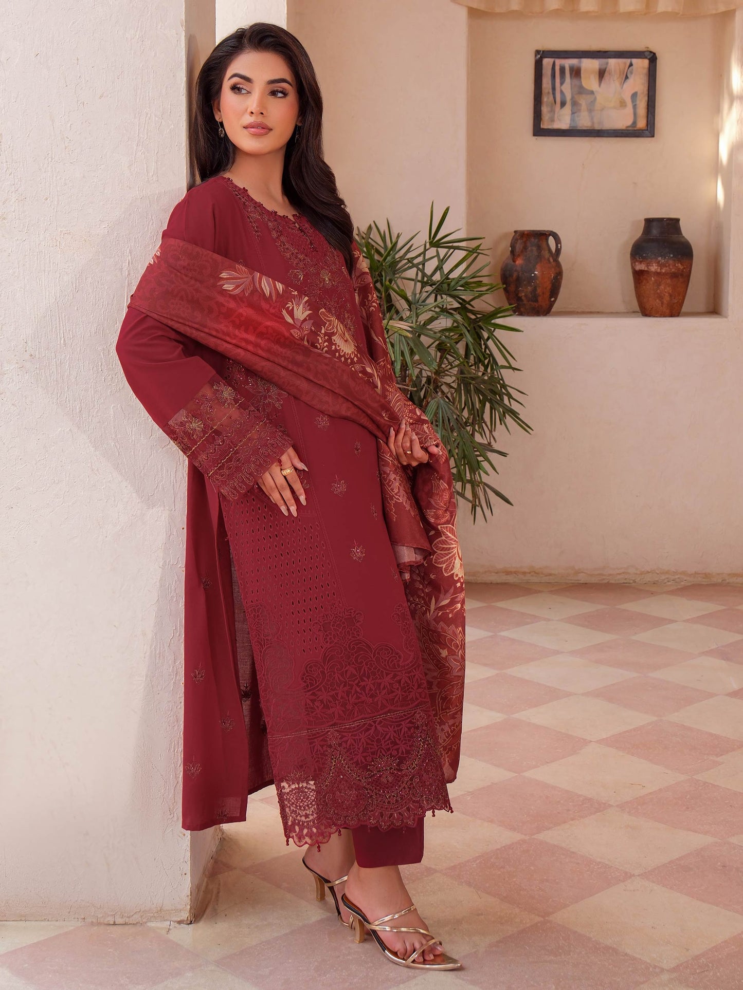 3 Piece Lawn Suit-Embroidered (Unstitched)