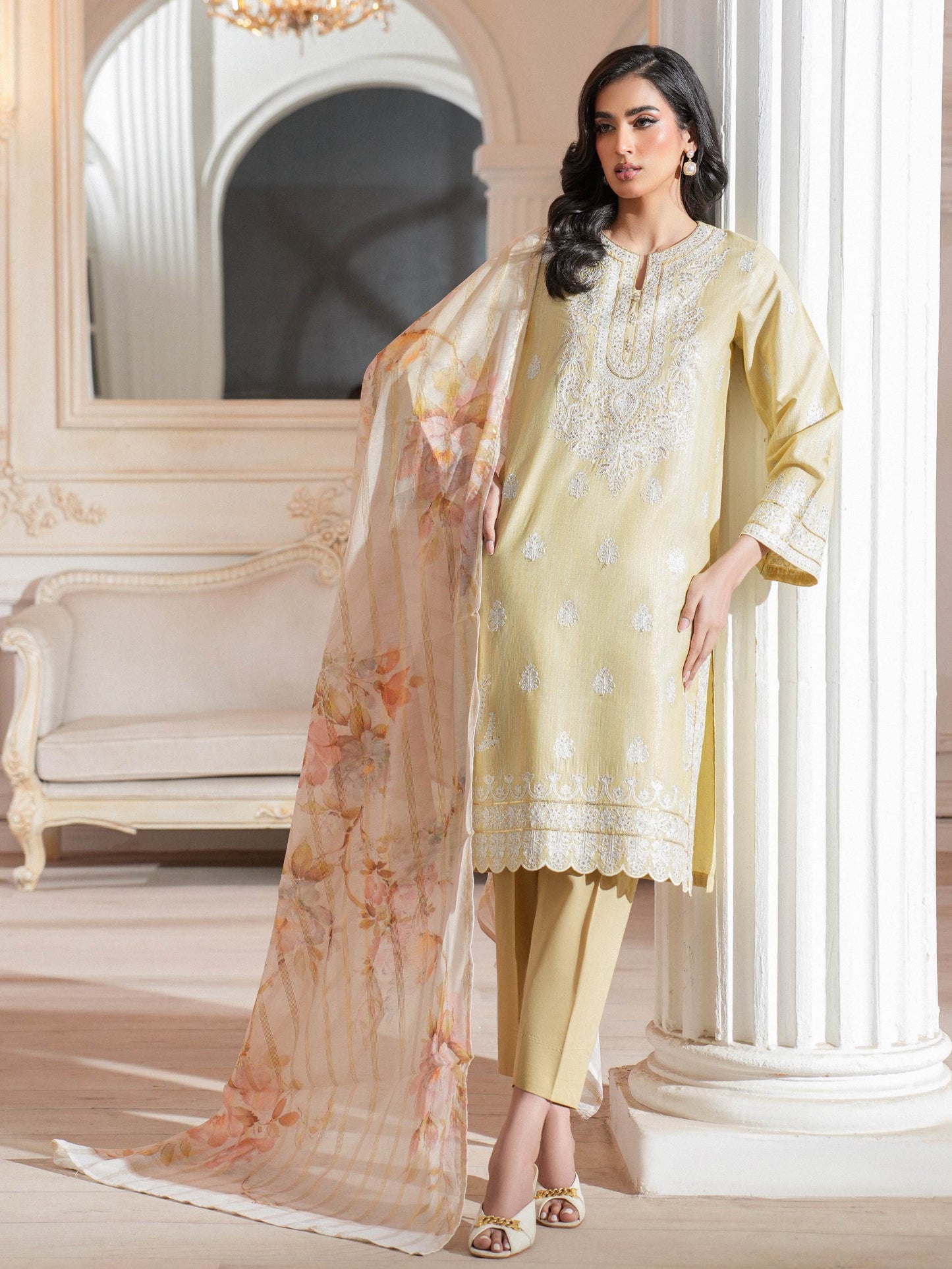 3 Piece Lawn Suit-Embroidered (Unstitched)