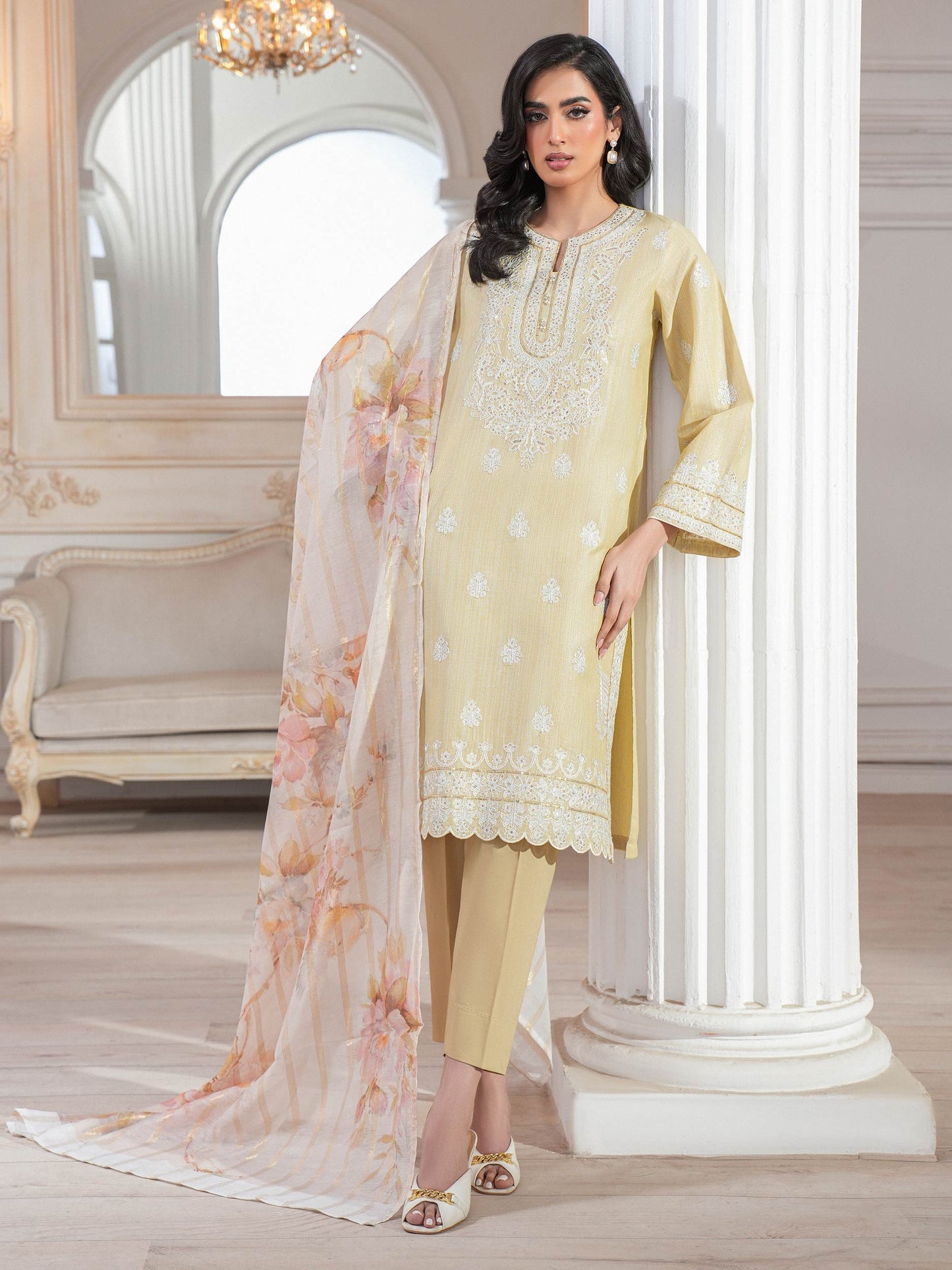 3 Piece Lawn Suit-Embroidered (Unstitched)