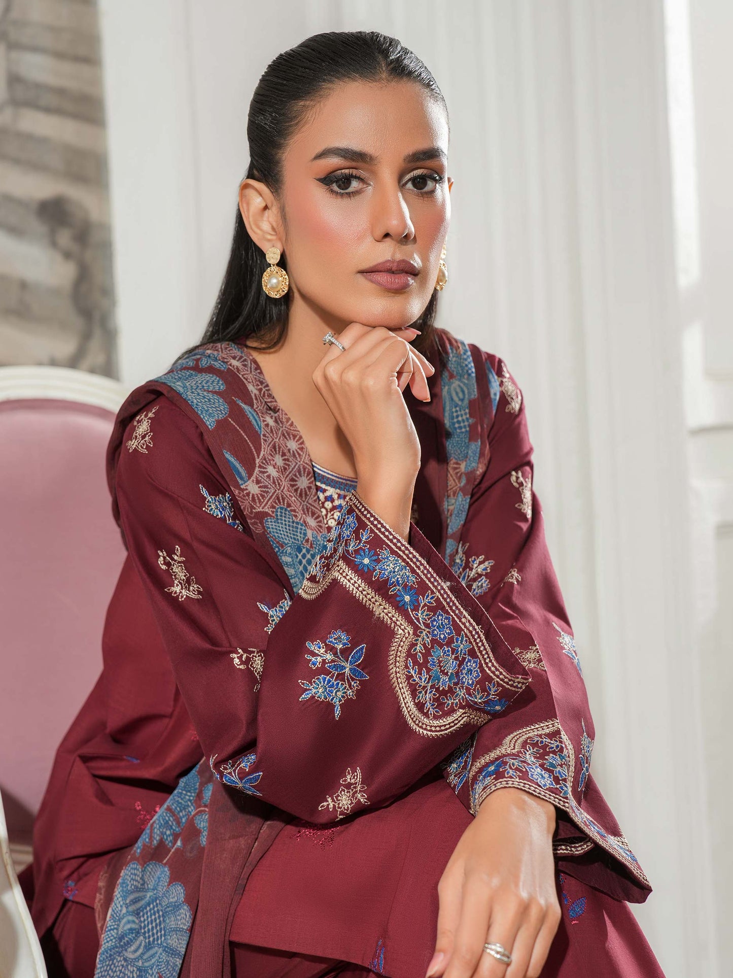 3 Piece Lawn Suit-Embroidered (Unstitched)