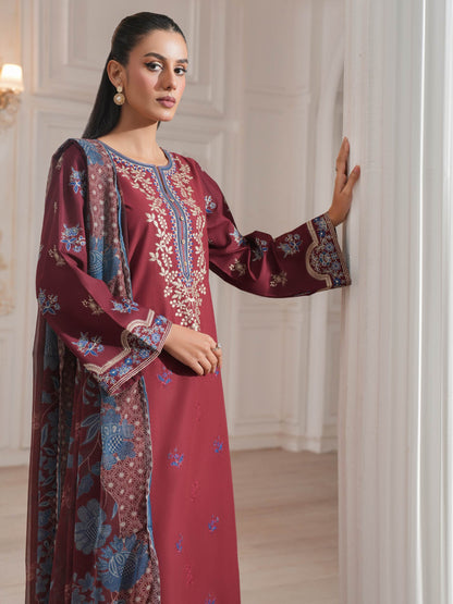 3 Piece Lawn Suit-Embroidered (Unstitched)