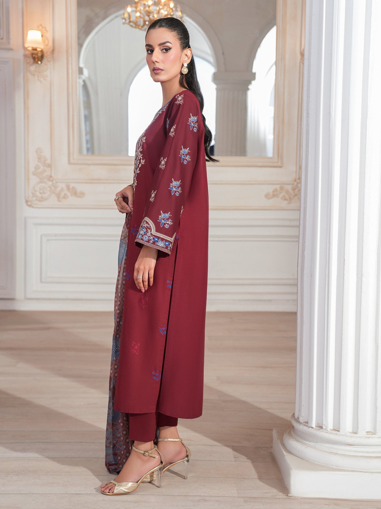 3 Piece Lawn Suit-Embroidered (Unstitched)