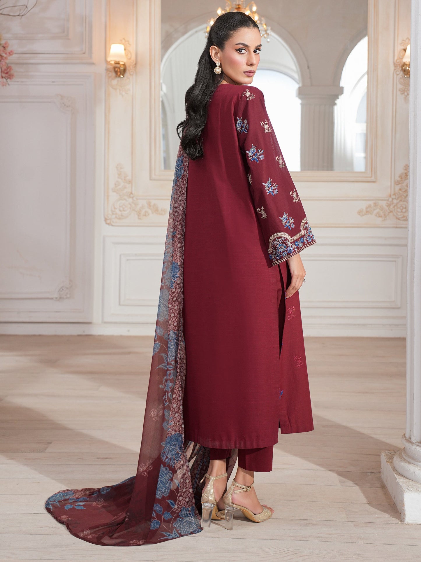 3 Piece Lawn Suit-Embroidered (Unstitched)