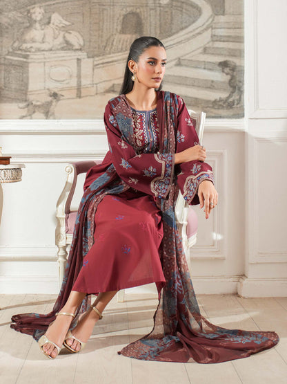 3 Piece Lawn Suit-Embroidered (Unstitched)